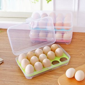 Пластмасова кутия за съхранение на яйца - 15 броя