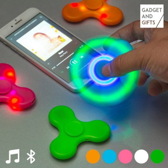 Fidget Spinner с LED светлина и Bluetooth колонка InnovaGoods