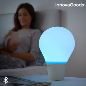 LED силиконова лампа във формата на крушка с тонколонка и говорител