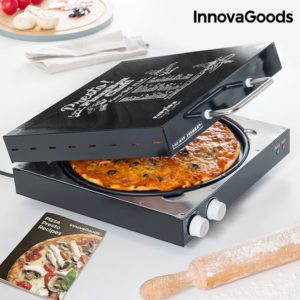 Електрическа кутия за печене на пица InnovaGoods Pizza Box Presto 1200W с книга за рецепти