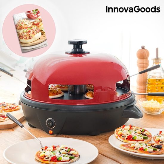 Електрическа печка за мини пици InnovaGoods Pizzini Forno Presto 700W с книга за рецепти