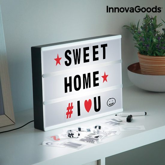 Светеща табелка за съобщения InnovaGoods Cinema Light Box