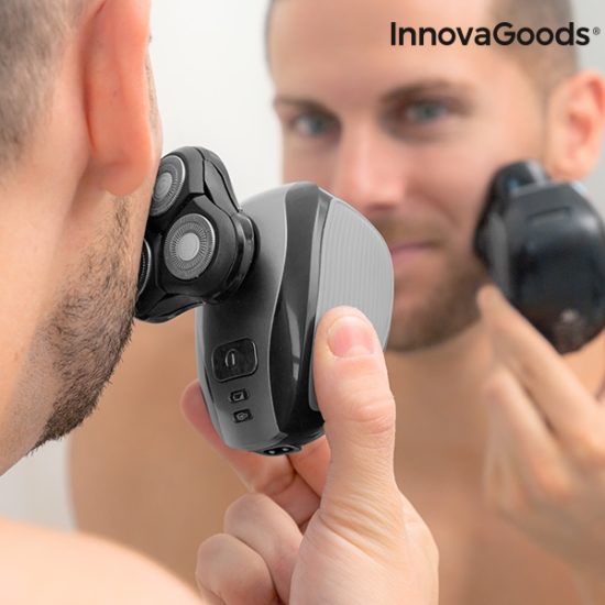 Водоустойчива машинка за бръснене и подстригване с три глави InnovaGoods Shavestyler 5 в 1