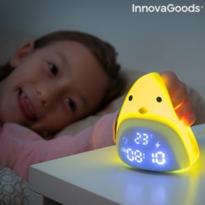 Детски будилник пиле с LED светлини InnovaGoods Chick