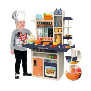 Голяма многофункционална детска кухня с кухненски прибори