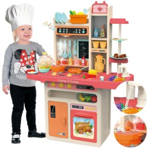 Голяма пластмасова детска кухня за игра с прибори - размер XXL