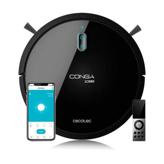 Смарт прахосмукачка робот за под Cecotec Conga 1099 Connected 1400 Pa 64 dB WiFi Black