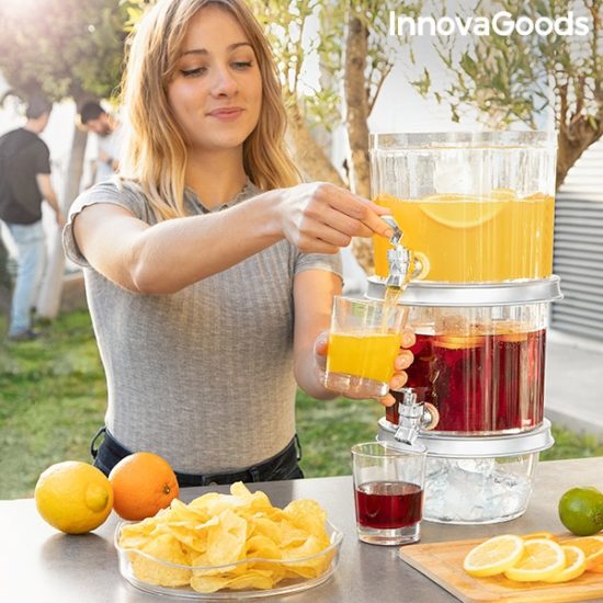 Двуетажен диспенсър за напитки InnovaGoods TwinTap