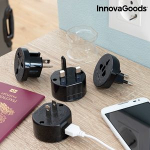 Универсален адаптер за пътуване за различни контакти InnovaGoods Electrip