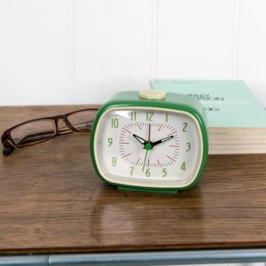 Зелен ретро часовник будилник - Rex London