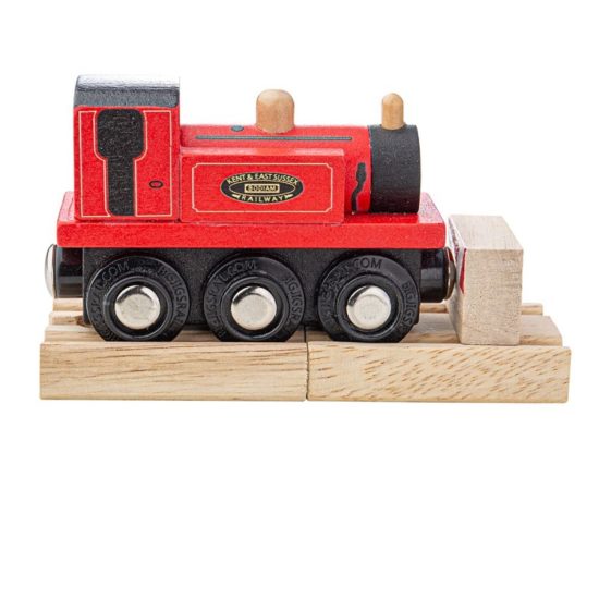 Детски дървен локомотив Териер Bigjigs Rail - червен MTBJT489 1