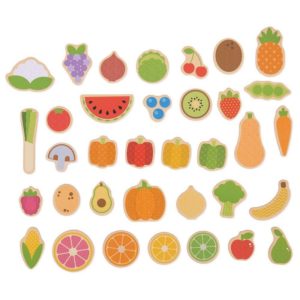 Детски дървени магнити плодове и зеленчуци Bigjigs MTBJ273 1