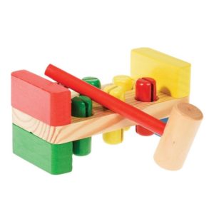 Дървена многоцветна игра с чукче - Rex London