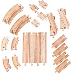 Комплект допълнителни дървени релси за детски влакчета Bigjigs Rail MTBJT057 1