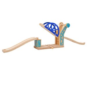 Детска играчка дървен повдигащ се мост Син Bigjigs MTBJT370 1