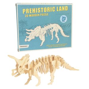 Дървен 3D пъзел Трицератопс - Rex London