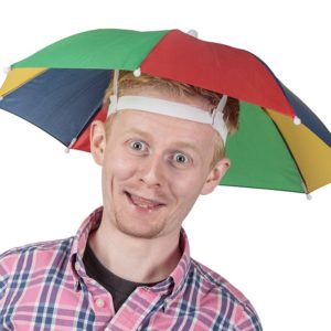 Шарен чадър за глава