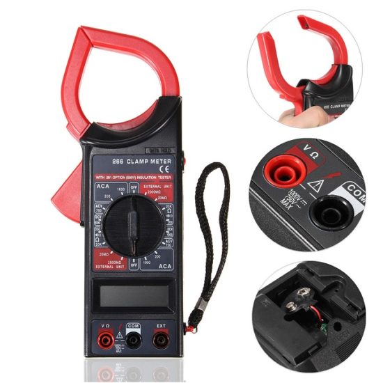 Дигитален амперметър волтметър с клещи и мултиметър Digital Clamp Meter DT-266