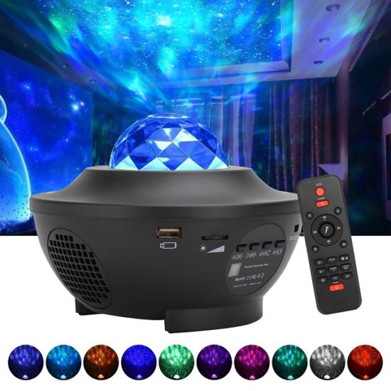 Лампа прожектор звездно небе с дистанционно Starry Projector Light - с вградена колонка