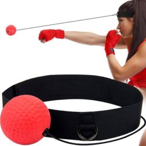 Тренировъчна топка за рефлекси с регулираща се лента за глава
