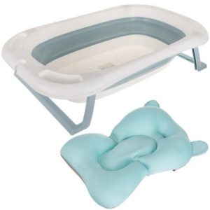Сгъваема вана за бебе с термометър и възглавничка