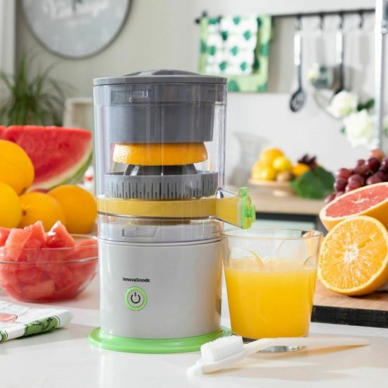 Автоматична акумулаторна сокоизтисквачка InnovaGoods ORANGE JUICER Зелен Многоцветен 250 ml